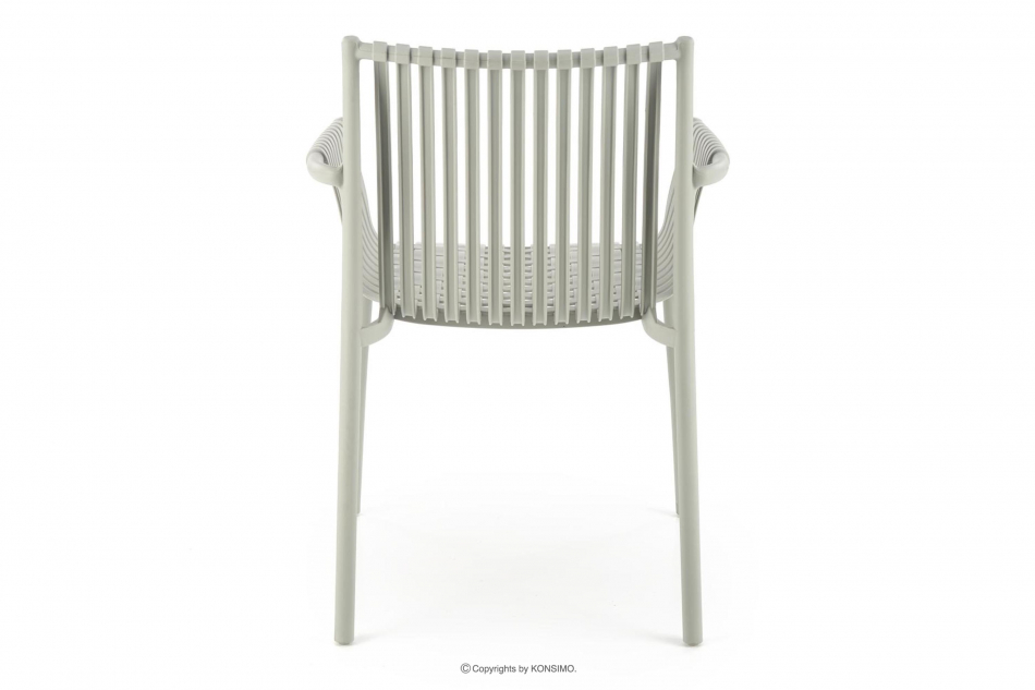 ELBERTI Szare krzesło ogrodowe w stylu nowoczesnym szary - zdjęcie 5