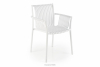 ELBERTI Białe krzesło ogrodowe w stylu nowoczesnym biały - zdjęcie 1