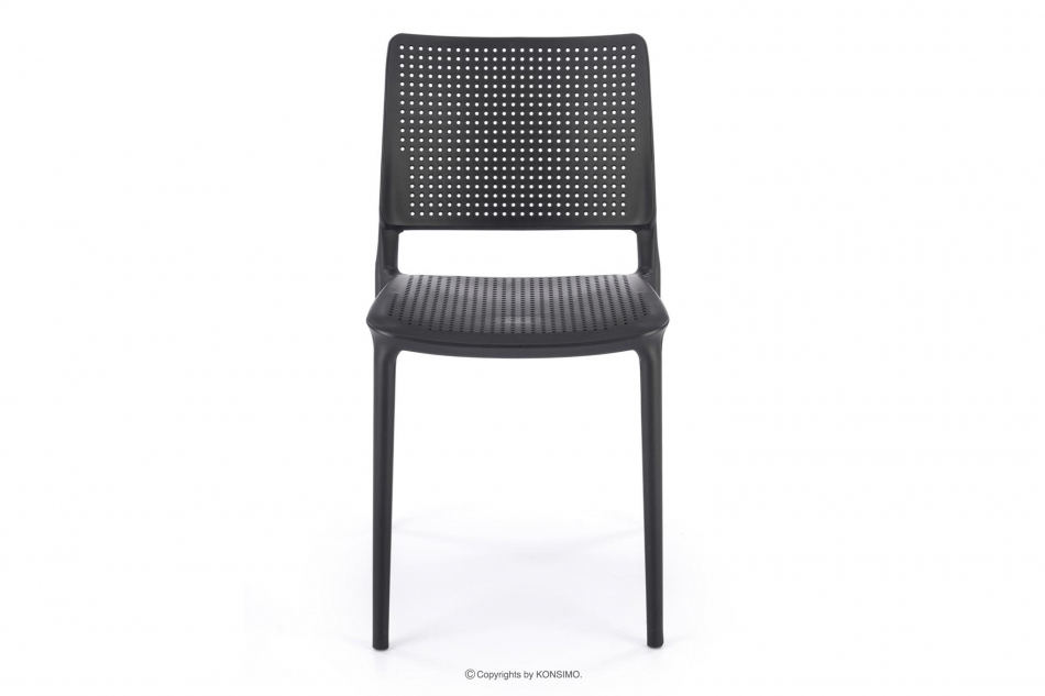 COPELLA Nowoczesne krzesło na taras czarne czarny - zdjęcie 2