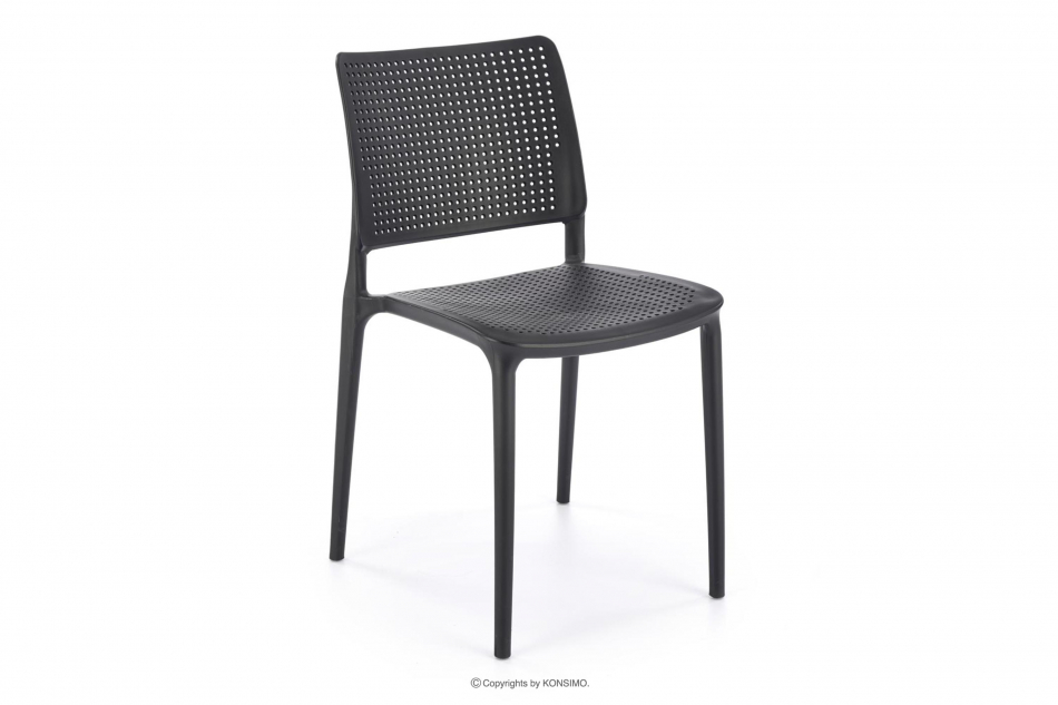 COPELLA Nowoczesne krzesło na taras czarne czarny - zdjęcie 0
