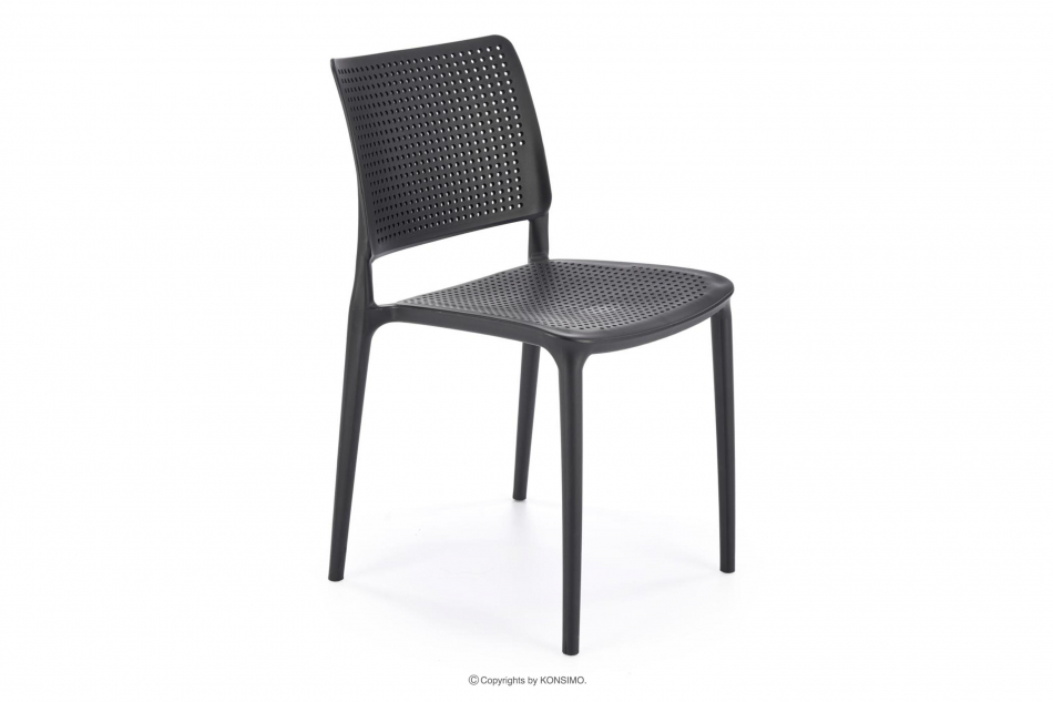 COPELLA Nowoczesne krzesło na taras czarne czarny - zdjęcie 1