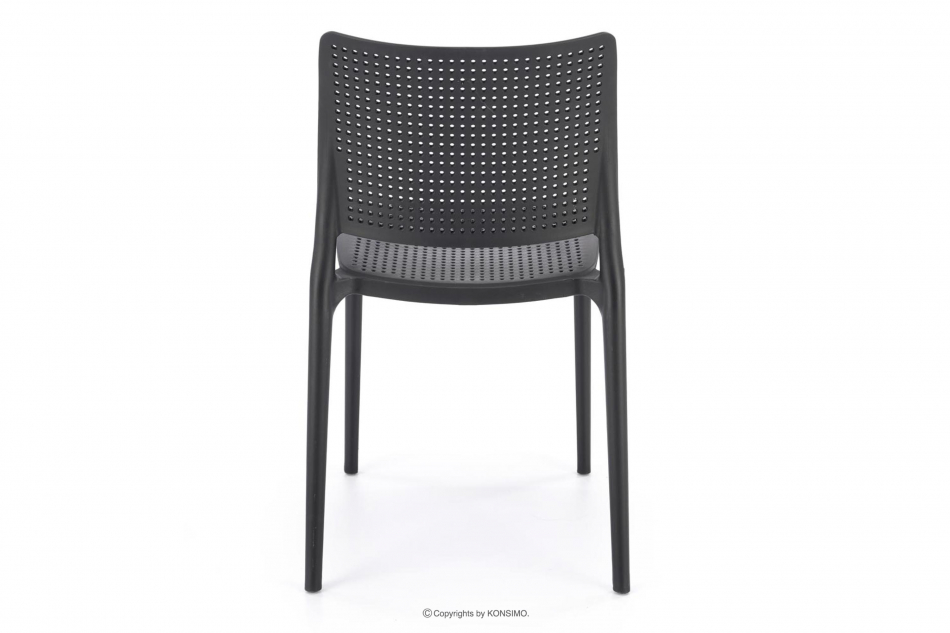 COPELLA Nowoczesne krzesło na taras czarne czarny - zdjęcie 5