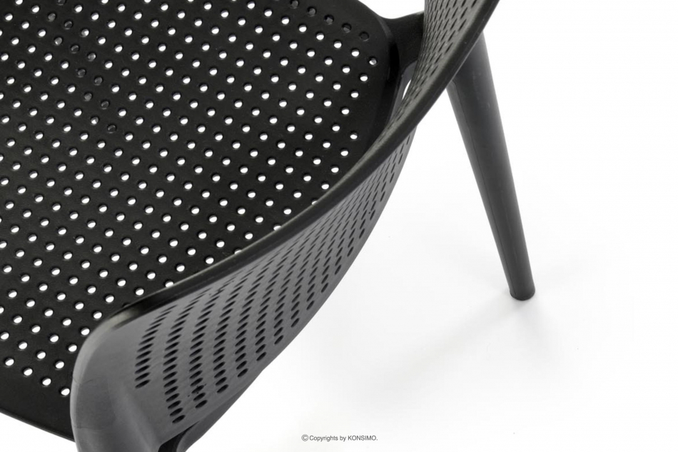 COPELLA Nowoczesne krzesło na taras czarne czarny - zdjęcie 6