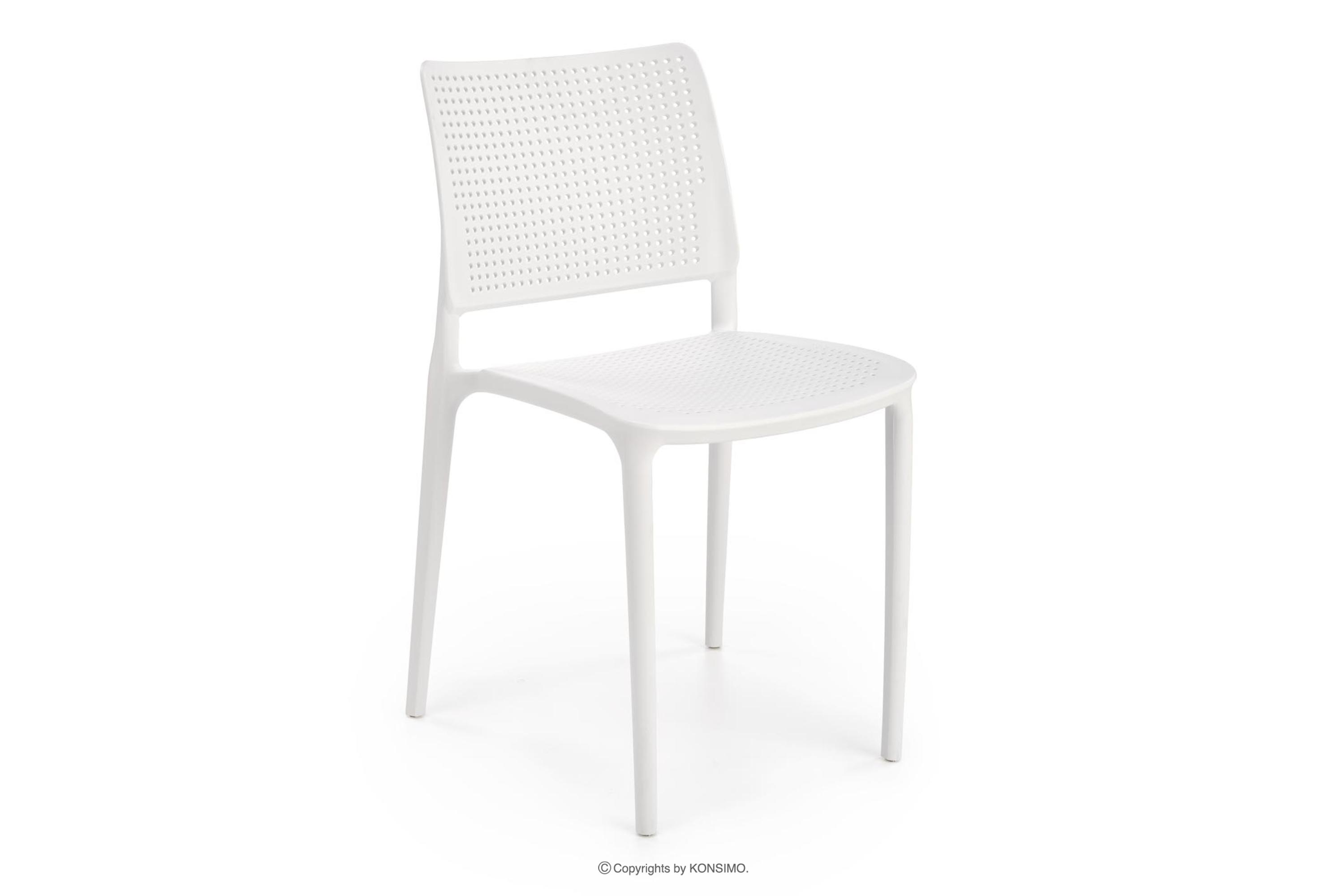 Nowoczesne krzesło do jadalni białe