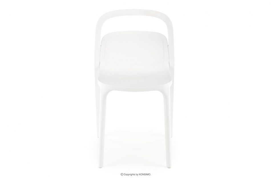 FENOKE Białe nowoczesne krzesło na taras biały - zdjęcie 2