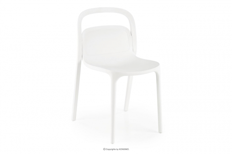 FENOKE Białe nowoczesne krzesło na taras biały - zdjęcie 1