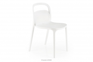 FENOKE, https://konsimo.pl/kolekcja/fenoke/ Białe nowoczesne krzesło na taras biały - zdjęcie
