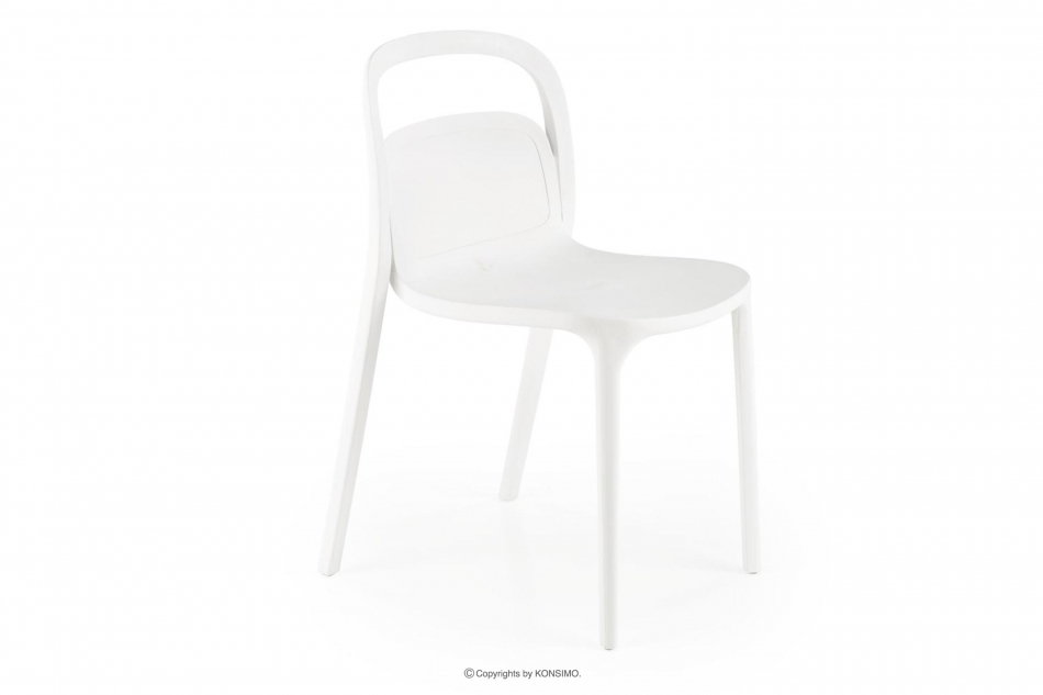 FENOKE Białe nowoczesne krzesło na taras biały - zdjęcie 0