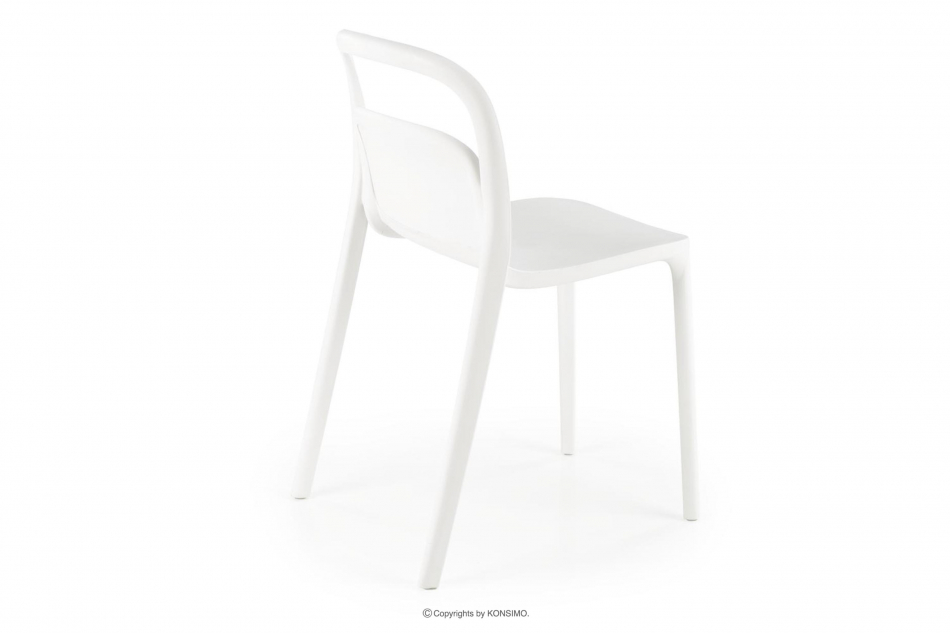 FENOKE Białe nowoczesne krzesło na taras biały - zdjęcie 4