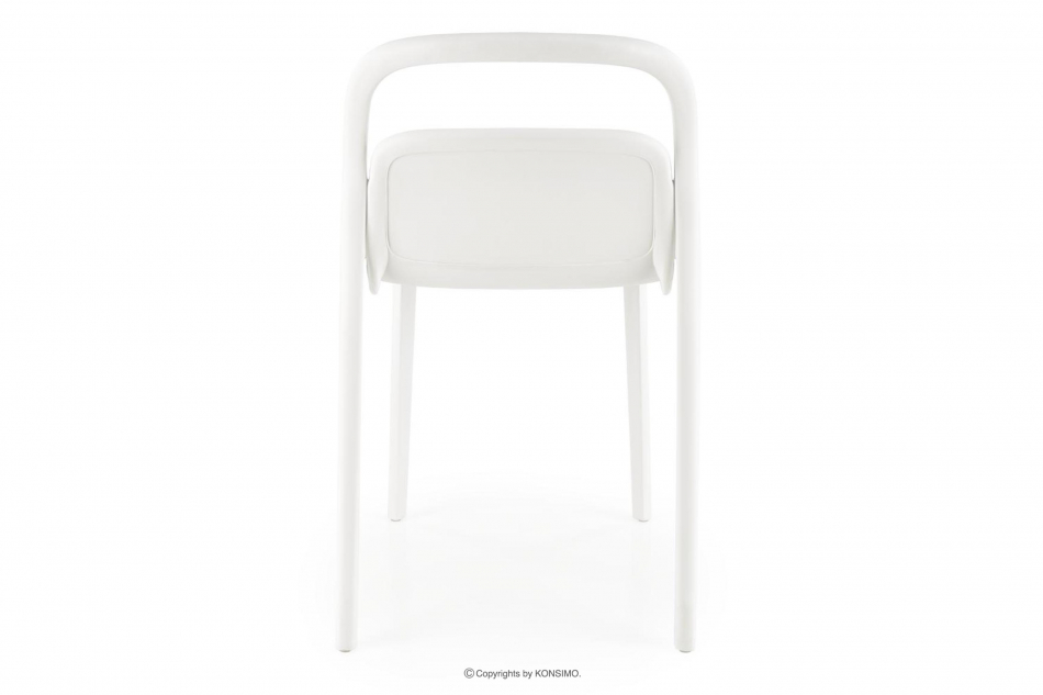FENOKE Białe nowoczesne krzesło na taras biały - zdjęcie 5