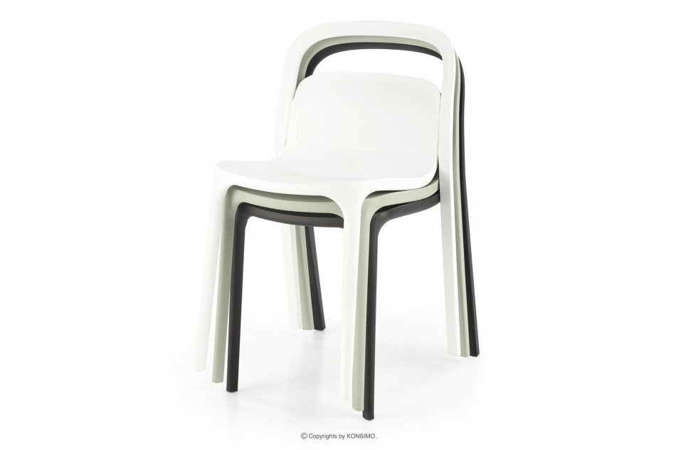 FENOKE Białe nowoczesne krzesło na taras biały - zdjęcie 6