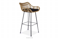 Hoker w stylu loft z rattanu syntetycznego