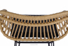 BERIDIS Hoker w stylu loft z rattanu syntetycznego czarny/beżowy - zdjęcie 7
