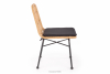 SOLVA Beżowe krzesło na taras rattan syntetyczny beżowy/czarny - zdjęcie 4