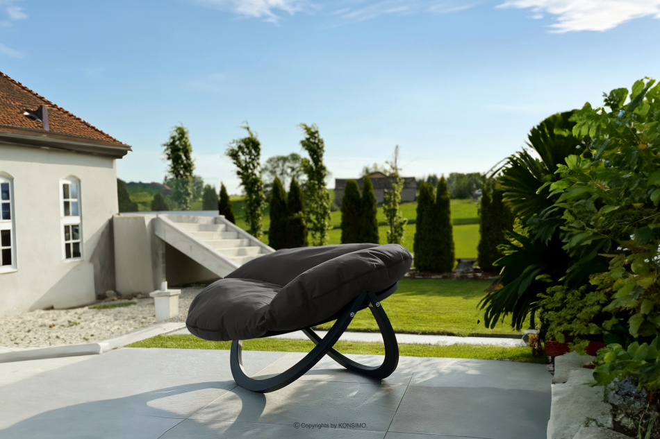 GEKKO Fotel ogrodowy z miękkim siedziskiem ciemny szary/antracytowy ciemny szary/antracytowy - zdjęcie 1