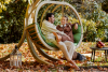 CALLISTO Fotel wiszący dwuosobowy na ogród drewniany zielony zielony - zdjęcie 9