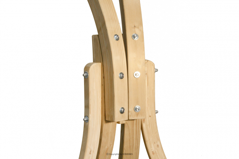CALLISTO Fotel wiszący dwuosobowy na ogród drewniany kremowy kremowy - zdjęcie 4