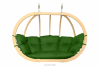 CALLISTO Fotel wiszący dwuosobowy kokon drewniany zielony zielony - zdjęcie 1