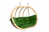 CALLISTO Fotel wiszący dwuosobowy kokon drewniany zielony zielony - zdjęcie 3