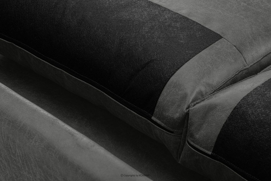 INVIA Narożnik w stylu loft lewy z otomaną ciemny szary ciemny szary - zdjęcie 11