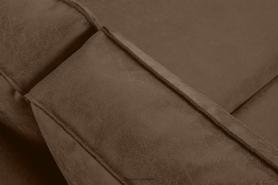 INVIA Narożnik w stylu loft lewy z otomaną ciemny brązowy ciemny brązowy - zdjęcie 8