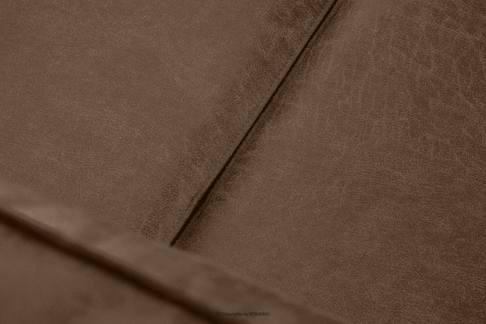 INVIA Narożnik w stylu loft lewy z otomaną ciemny brązowy ciemny brązowy - zdjęcie 9