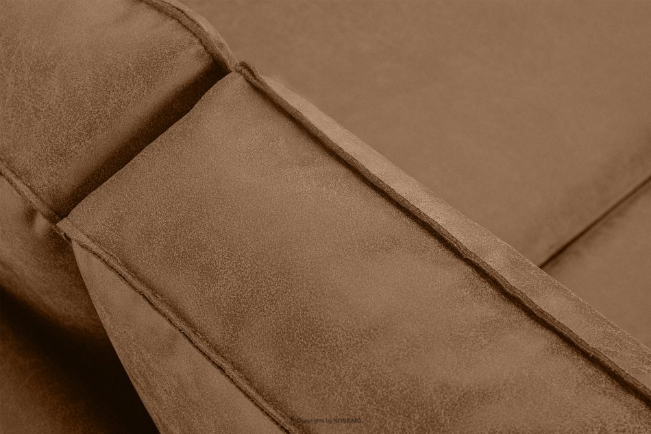 INVIA Narożnik w stylu loft prawy z otomaną brązowy brązowy - zdjęcie 8