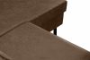 INVIA Narożnik w stylu loft prawy z otomaną ciemny brązowy ciemny brązowy - zdjęcie 8