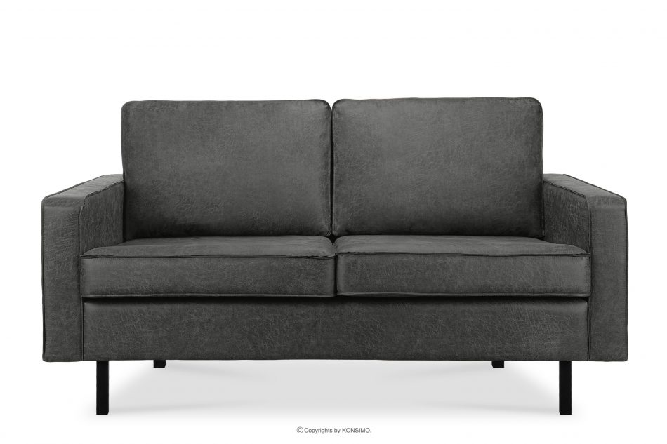 INVIA Sofa w stylu loft 2 osobowa ciemny szary ciemny szary - zdjęcie 0