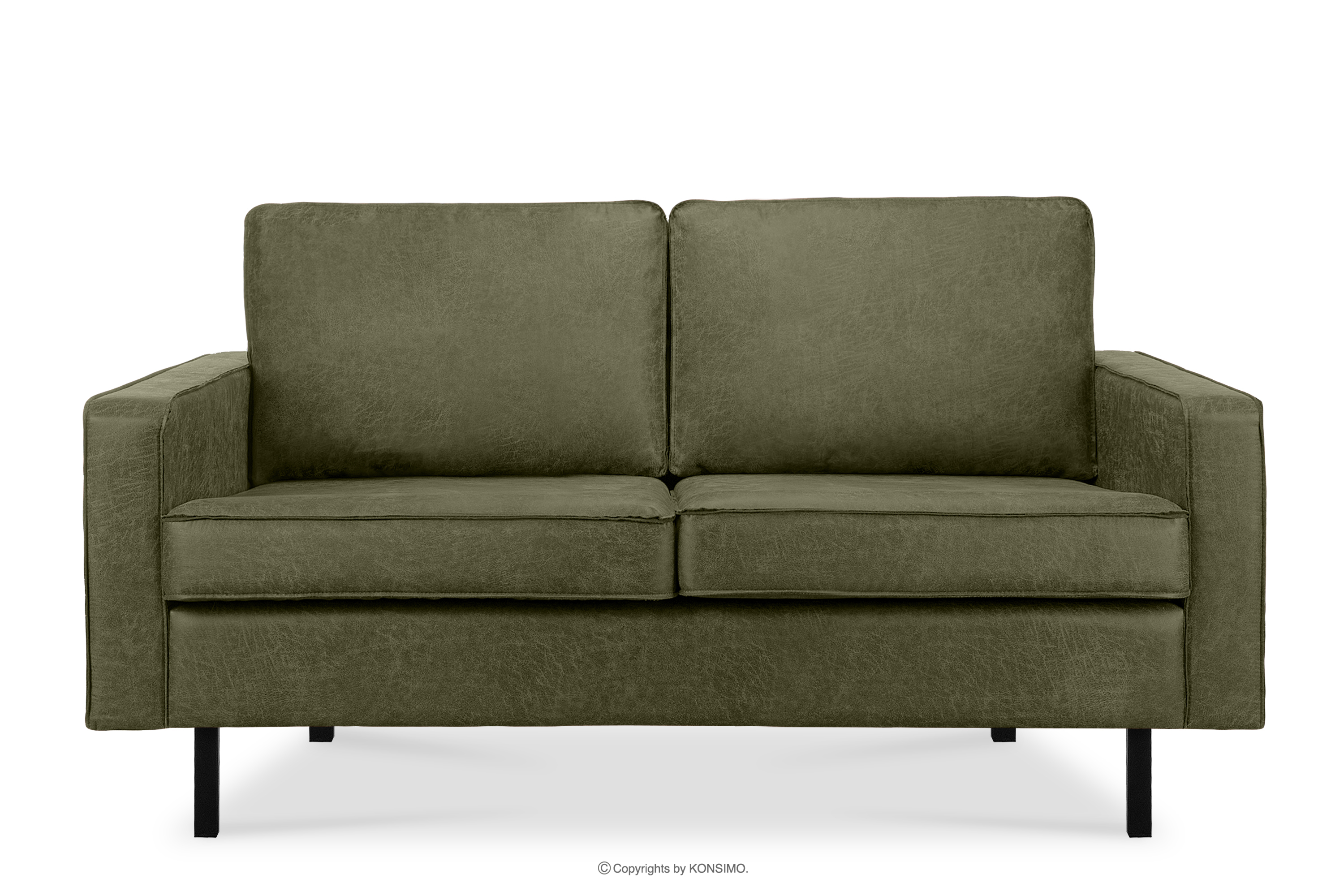 Sofa w stylu loft 2 osobowa zielony