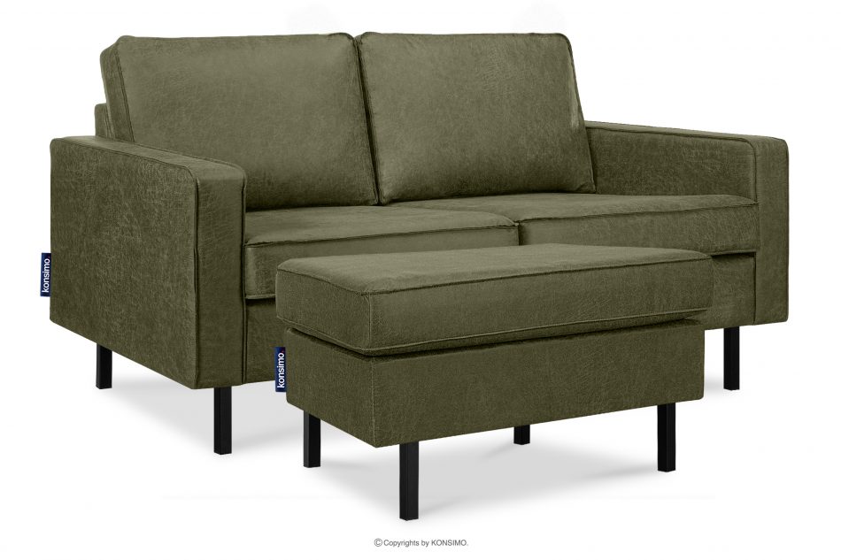 INVIA Sofa w stylu loft 2 osobowa zielony zielony - zdjęcie 15