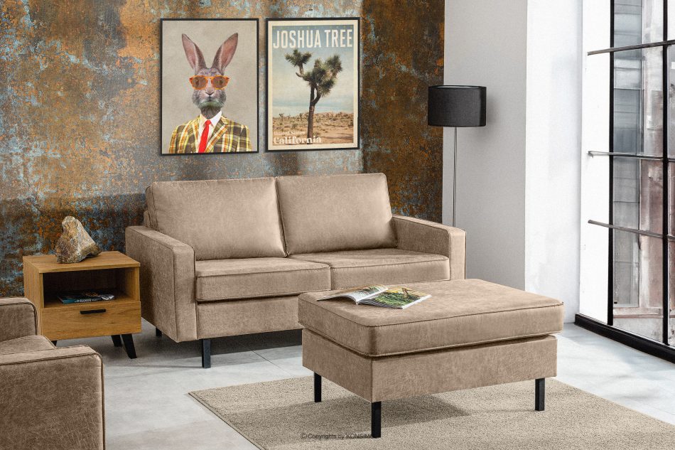 INVIA Sofa w stylu loft 2 osobowa beżowy beżowy - zdjęcie 16