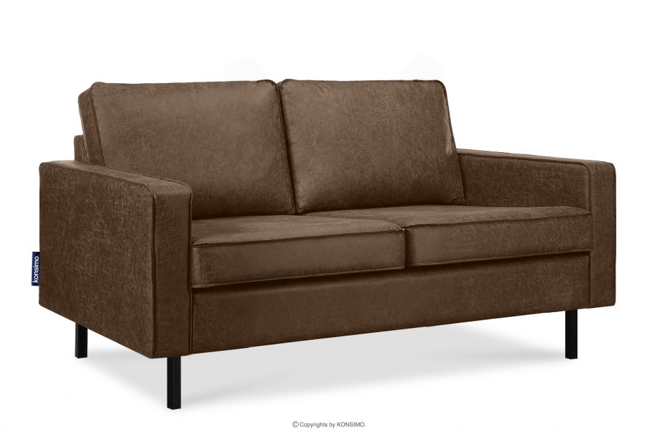 INVIA Sofa loftowa 2 osobowa ciemny brązowy ciemny brązowy - zdjęcie 2