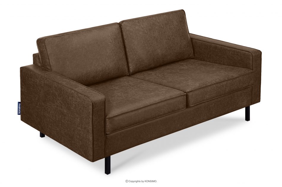 INVIA Sofa loftowa 2 osobowa ciemny brązowy ciemny brązowy - zdjęcie 3