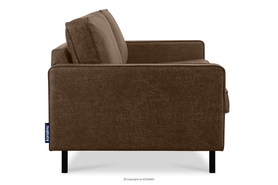 INVIA Sofa loftowa 2 osobowa ciemny brązowy ciemny brązowy - zdjęcie 4