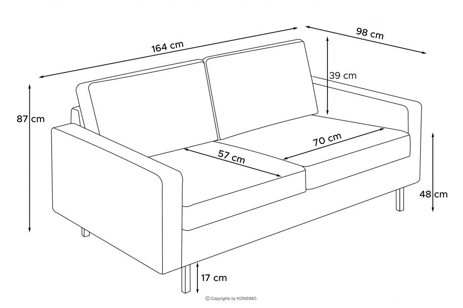 INVIA Sofa w stylu loft 2 osobowa beżowy beżowy - zdjęcie 17