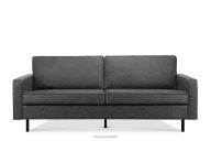 Sofa w stylu loft 3 osobowa ciemny szary