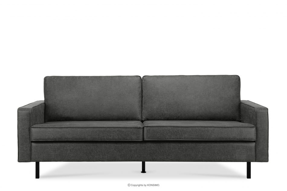 INVIA Sofa w stylu loft 3 osobowa ciemny szary ciemny szary - zdjęcie 0