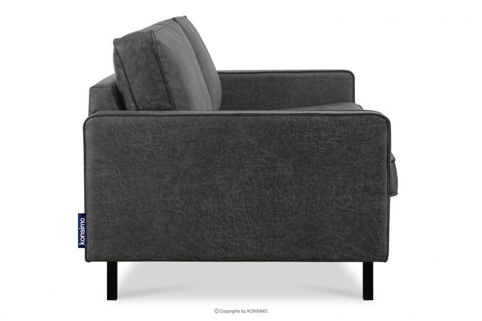 INVIA Sofa w stylu loft 3 osobowa ciemny szary ciemny szary - zdjęcie 4