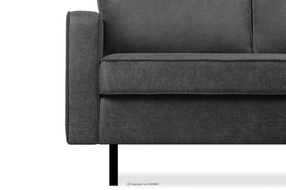 INVIA Sofa w stylu loft 3 osobowa ciemny szary ciemny szary - zdjęcie 10
