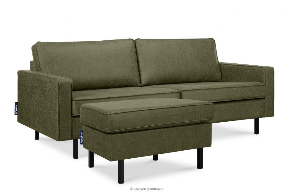 INVIA Sofa w stylu loft 3 osobowa zielony zielony - zdjęcie 16