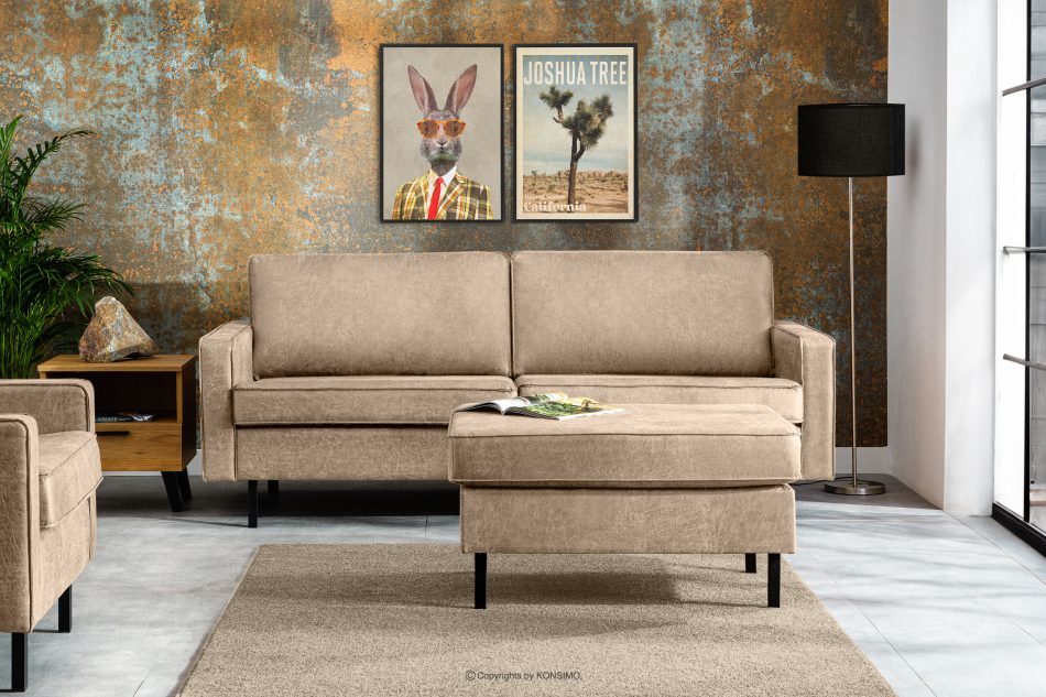 INVIA Sofa w stylu loft 3 osobowa beżowy beżowy - zdjęcie 17