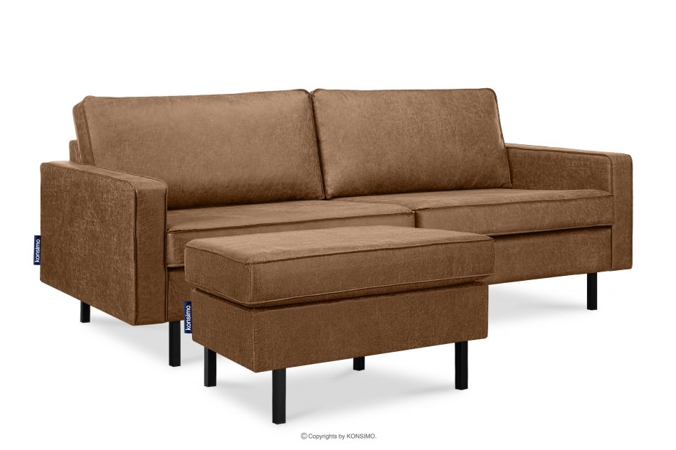 INVIA Sofa loftowa 3 osobowa brązowy brązowy - zdjęcie 16