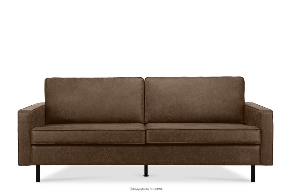 INVIA Sofa loftowa 3 osobowa ciemny brązowy ciemny brązowy - zdjęcie 0