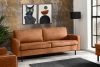 INVIA Sofa loftowa 3 osobowa cognac rudy - zdjęcie 2