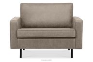 Szeroki fotel w stylu loft jasny szary
