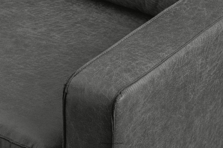 INVIA Szeroki fotel w stylu loft ciemny szary ciemny szary - zdjęcie 6
