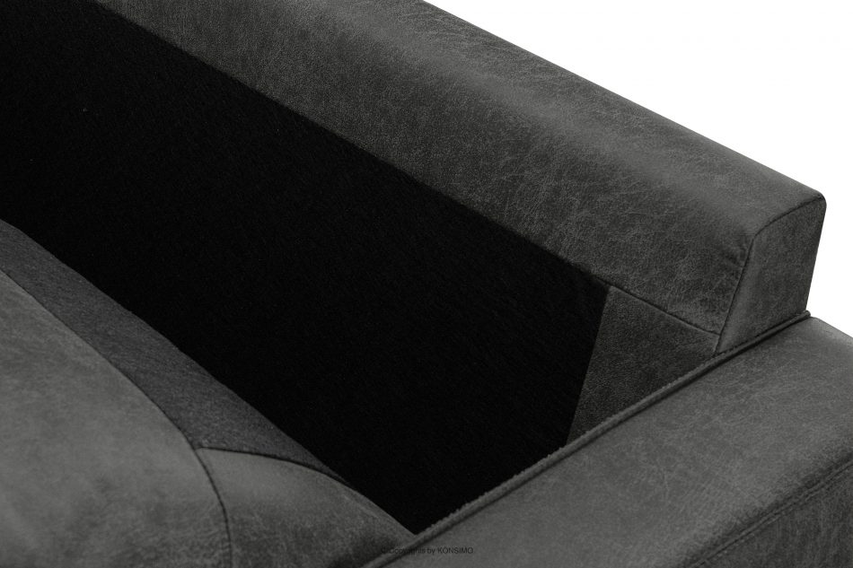 INVIA Szeroki fotel w stylu loft ciemny szary ciemny szary - zdjęcie 10
