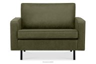 Szeroki fotel w stylu loft zielony