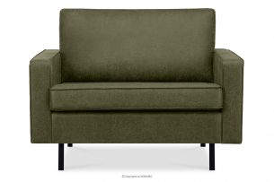 INVIA, https://konsimo.pl/kolekcja/invia/ Szeroki fotel w stylu loft zielony zielony - zdjęcie